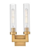 Two Light Wall Sconce by Z-Lite - Beau Collection, Rubbed Brass Finish - 740-2S-RB