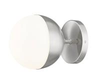 One Light Wall Sconce by Z-Lite - Realm Sphere Collection, Brushed Nickel Finish - 7517-1S-BN