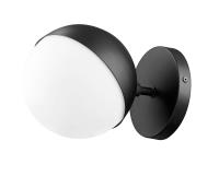 One Light Wall Sconce by Z-Lite - Realm Sphere Collection, Matte Black Finish - 7517-1S-MB