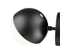 One Light Wall Sconce by Z-Lite - Realm Sphere Collection, Matte Black Finish - 7517-1S-MB