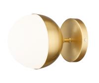 One Light Wall Sconce by Z-Lite - Realm Sphere Collection, Modern Gold Finish - 7517-1S-MGLD