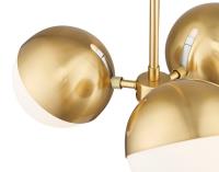 Three Light Chandelier by Z-Lite - Realm Sphere Collection, Modern Gold Finish - 7517-3MGLD
