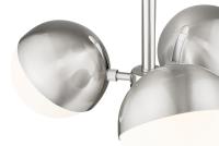 Three Light Semi Flush Mount by Z-Lite - Realm Sphere Collection, Brushed Nickel Finish - 7517-3SF-BN