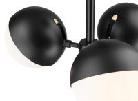 Three Light Semi Flush Mount by Z-Lite - Realm Sphere Collection, Matte Black Finish - 7517-3SF-MB