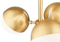 Three Light Semi Flush Mount by Z-Lite - Realm Sphere Collection, Modern Gold Finish - 7517-3SF-MGLD