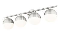 Four Light Vanity by Z-Lite - Realm Sphere Collection, Brushed Nickel Finish - 7517-4V-BN