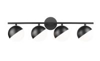Four Light Vanity by Z-Lite - Realm Sphere Collection, Matte Black Finish - 7517-4V-MB