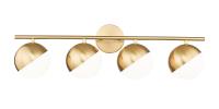 Four Light Vanity by Z-Lite - Realm Sphere Collection, Modern Gold Finish - 7517-4V-MGLD