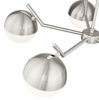 Five Light Chandelier by Z-Lite - Realm Sphere Collection, Brushed Nickel Finish - 7517-5BN