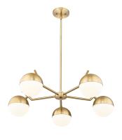 Five Light Chandelier by Z-Lite - Realm Sphere Collection, Modern Gold Finish - 7517-5MGLD