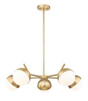 Five Light Chandelier by Z-Lite - Realm Sphere Collection, Modern Gold Finish - 7517-5MGLD