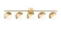 Five Light Vanity by Z-Lite - Realm Sphere Collection, Modern Gold Finish - 7517-5V-MGLD