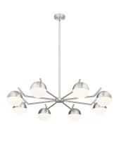 Eight Light Chandelier by Z-Lite - Realm Sphere Collection, Brushed Nickel Finish - 7517-8BN