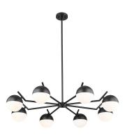 Eight Light Chandelier by Z-Lite - Realm Sphere Collection, Matte Black Finish - 7517-8MB
