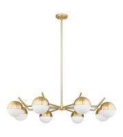 Eight Light Chandelier by Z-Lite - Realm Sphere Collection, Modern Gold Finish - 7517-8MGLD