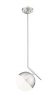 One Light Pendant by Z-Lite - Realm Sphere Collection, Brushed Nickel Finish - 7517P11-BN