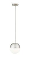 One Light Pendant by Z-Lite - Realm Sphere Collection, Brushed Nickel Finish - 7517P11-BN