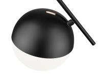 One Light Pendant by Z-Lite - Realm Sphere Collection, Matte Black Finish - 7517P11-MB