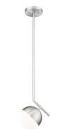 One Light Pendant by Z-Lite - Realm Sphere Collection, Brushed Nickel Finish - 7517P7-BN
