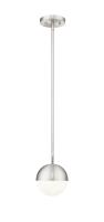 One Light Pendant by Z-Lite - Realm Sphere Collection, Brushed Nickel Finish - 7517P7-BN