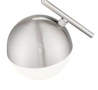 One Light Pendant by Z-Lite - Realm Sphere Collection, Brushed Nickel Finish - 7517P7-BN