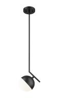 One Light Pendant by Z-Lite - Realm Sphere Collection, Matte Black Finish - 7517P7-MB