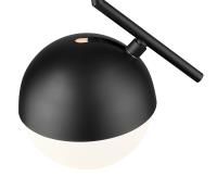 One Light Pendant by Z-Lite - Realm Sphere Collection, Matte Black Finish - 7517P7-MB