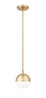 One Light Pendant by Z-Lite - Realm Sphere Collection, Modern Gold Finish - 7517P7-MGLD