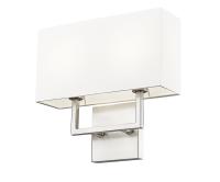 Two Light Wall Sconce by Z-Lite - Saxon Collection, Brushed Nickel Finish - 815-2S-BN
