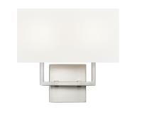 Two Light Wall Sconce by Z-Lite - Saxon Collection, Brushed Nickel Finish - 815-2S-BN