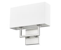 Two Light Wall Sconce by Z-Lite - Saxon Collection, Brushed Nickel Finish - 815-2S-BN
