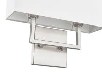 Two Light Wall Sconce by Z-Lite - Saxon Collection, Brushed Nickel Finish - 815-2S-BN
