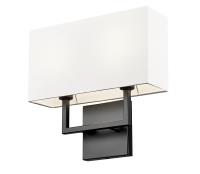 Two Light Wall Sconce by Z-Lite - Saxon Collection, Matte Black Finish - 815-2S-MB