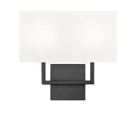 Two Light Wall Sconce by Z-Lite - Saxon Collection, Matte Black Finish - 815-2S-MB