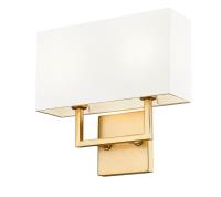 Two Light Wall Sconce by Z-Lite - Saxon Collection, Olde Brass Finish - 815-2S-OBR