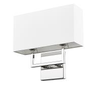 Two Light Wall Sconce by Z-Lite - Saxon Collection, Polished Nickel Finish - 815-2S-PN