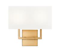 Two Light Wall Sconce by Z-Lite - Saxon Collection, Rubbed Brass Finish - 815-2S-RB