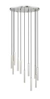 LED Chandelier by Z-Lite - Forest Collection, Brushed Nickel Finish - 919MP12-11R-BN-LED