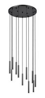 LED Chandelier by Z-Lite - Forest Collection, Matte Black Finish - 919MP12-11R-MB-LED