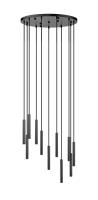 LED Chandelier by Z-Lite - Forest Collection, Matte Black Finish - 919MP12-11R-MB-LED