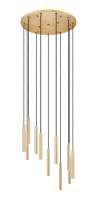 LED Chandelier by Z-Lite - Forest Collection, Modern Gold Finish - 919MP12-11R-MGLD-LED