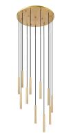 LED Chandelier by Z-Lite - Forest Collection, Modern Gold Finish - 919MP12-11R-MGLD-LED