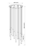 LED Chandelier by Z-Lite - Forest Collection, Modern Gold Finish - 919MP12-11R-MGLD-LED