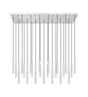 LED Linear Chandelier by Z-Lite - Forest Collection, Brushed Nickel Finish - 919MP12-23L-BN-LED