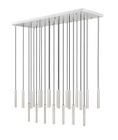 LED Linear Chandelier by Z-Lite - Forest Collection, Brushed Nickel Finish - 919MP12-23L-BN-LED