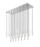 LED Linear Chandelier by Z-Lite - Forest Collection, Brushed Nickel Finish - 919MP12-23L-BN-LED
