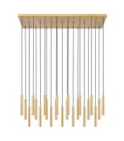 LED Linear Chandelier by Z-Lite - Forest Collection, Modern Gold Finish - 919MP12-23L-MGLD-LED