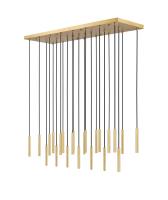 LED Linear Chandelier by Z-Lite - Forest Collection, Modern Gold Finish - 919MP12-23L-MGLD-LED