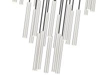 LED Chandelier by Z-Lite - Forest Collection, Brushed Nickel Finish - 919MP12-27R-BN-LED