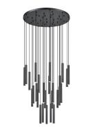 LED Chandelier by Z-Lite - Forest Collection, Matte Black Finish - 919MP12-27R-MB-LED